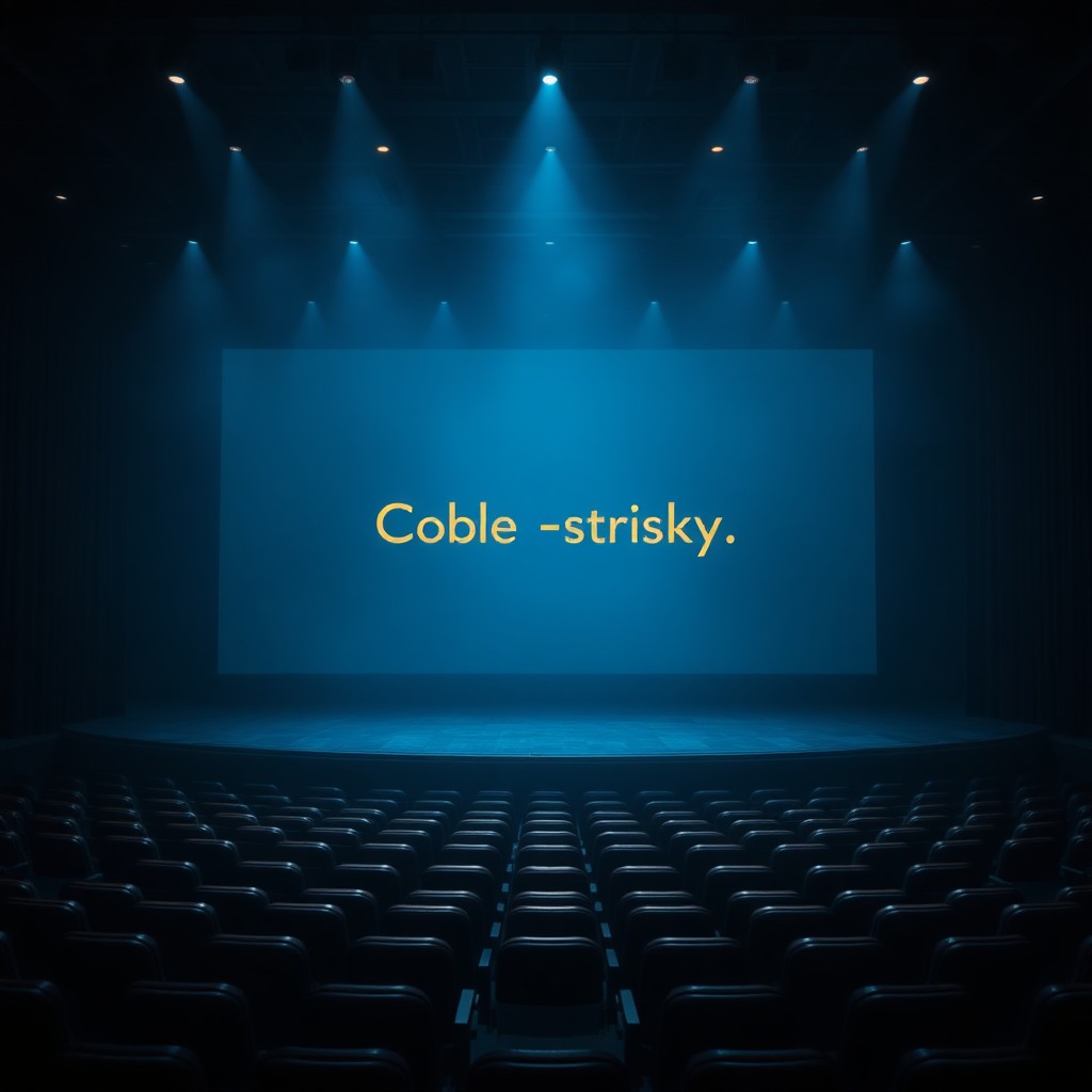 Holographic screenplay display in dark theater